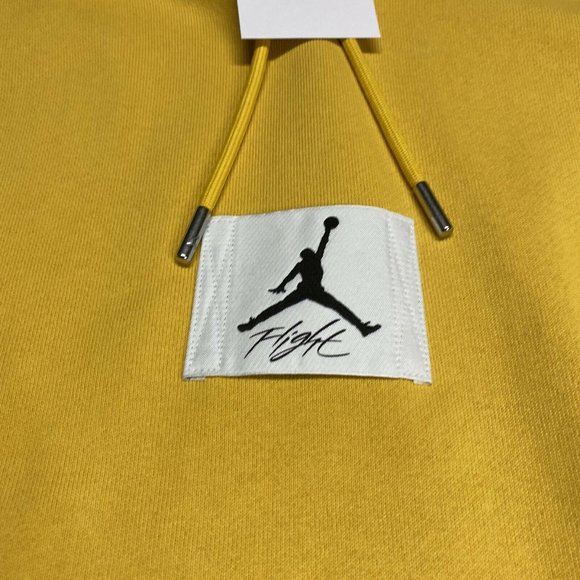 Nike Air Jordan Men's Statement Hoodie Yellow Flight Jumpman - Picture 4 of 7